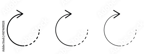 Rotate right icon in linear versions. Editable line