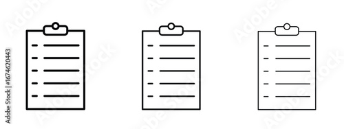 List icon in linear versions. Editable line