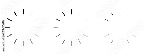 Loading icon in linear versions. Editable line