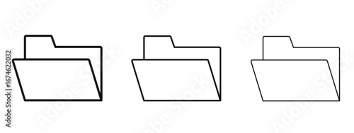 Folder icon in linear versions. Editable line
