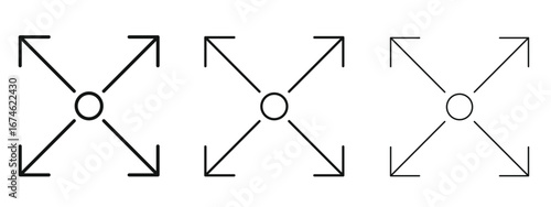 Expand icon in linear versions. Editable line