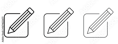 Edit icon in linear versions. Editable line