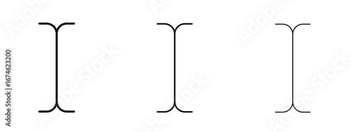 Cursor text icon in linear versions. Editable line