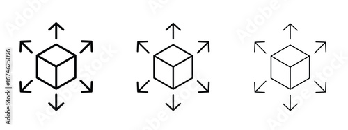 Bim icon in linear versions. Editable line