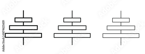 Align center icon in linear versions. Editable line