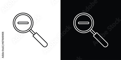 Zoom out icon logo. symbol vector set.