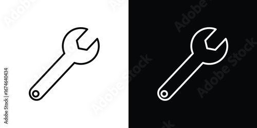 Wrench icon logo. symbol vector set.