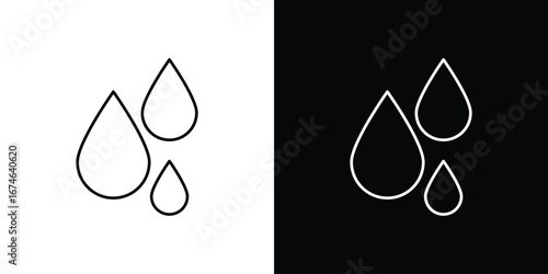 Water drop icon logo. symbol vector set.