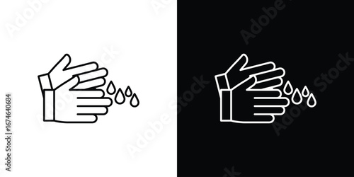 Wash your hands icon logo. symbol vector set.