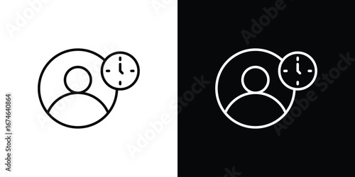 User time icon logo. symbol vector set.