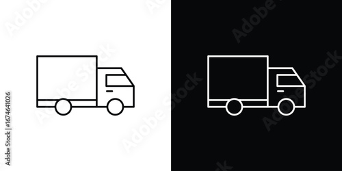 Truck icon logo. symbol vector set.