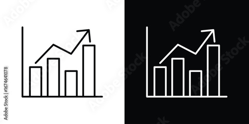 Trend Arrow icon logo. symbol vector set.