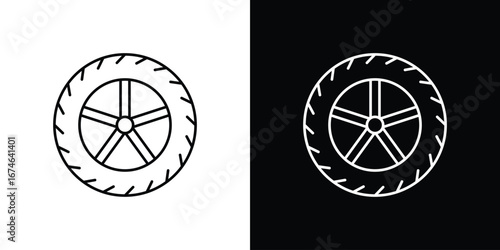 Tire icon logo. symbol vector set.