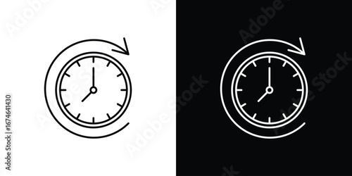 Time forward icon logo. symbol vector set.