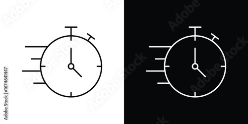 Time fast icon logo. symbol vector set.