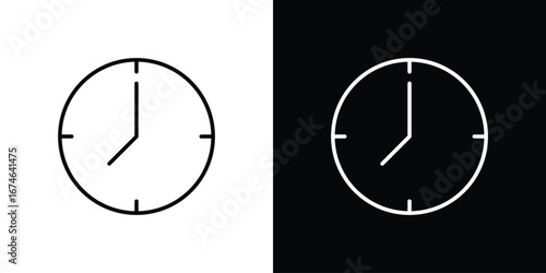 Time clock icon logo. symbol vector set.