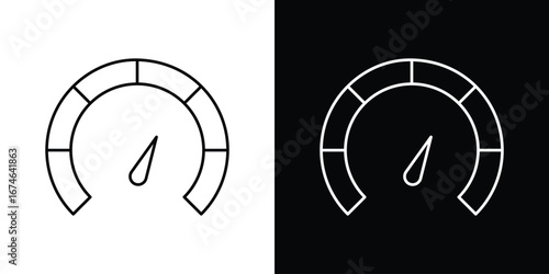 Tachometer icon logo. symbol vector set.