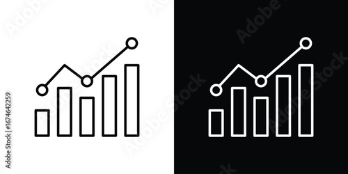 Stats icon logo. symbol vector set.