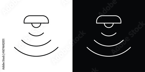 Sensor icon logo. symbol vector set.