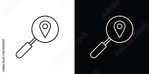 Search Location icon logo. symbol vector set.