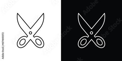 Scissors icon logo. symbol vector set.