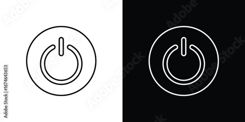 Power icon logo. symbol vector set.