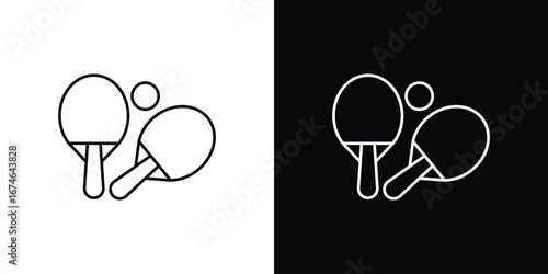 Ping pong icon logo. symbol vector set.