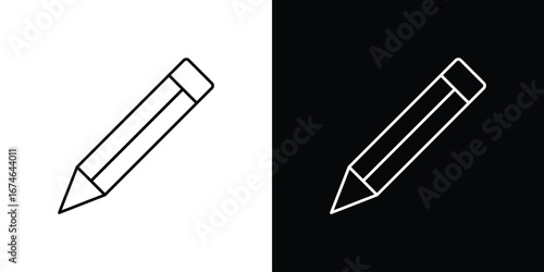 Pencil icon logo. symbol vector set.