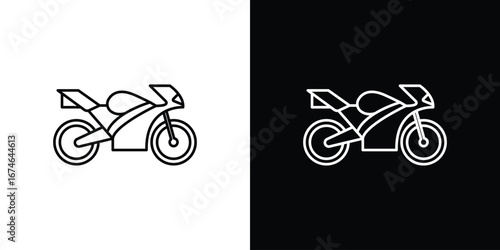 Motorcycle icon logo. symbol vector set.
