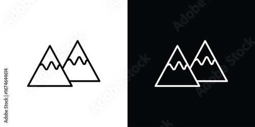 Mountains icon logo. symbol vector set.