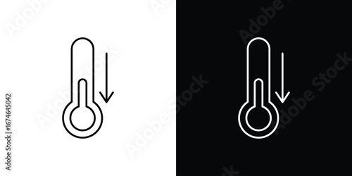 Low Temperature icon logo. symbol vector set.