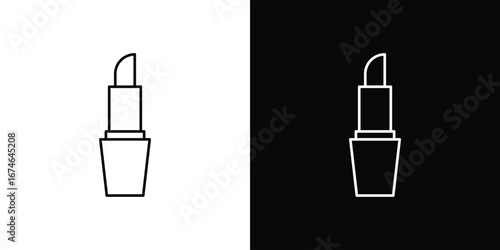 Lipstick icon logo. symbol vector set.