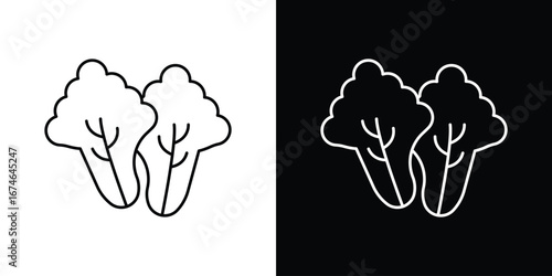 Lettuce icon logo. symbol vector set.