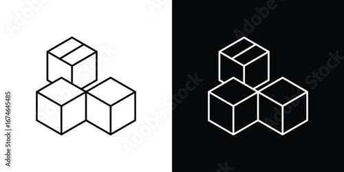 Inventory icon logo. symbol vector set.