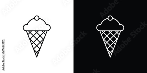 Ice cream icon logo. symbol vector set.