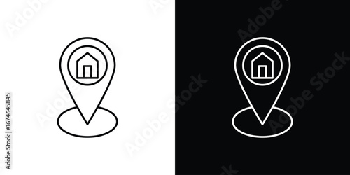 Home location icon logo. symbol vector set.