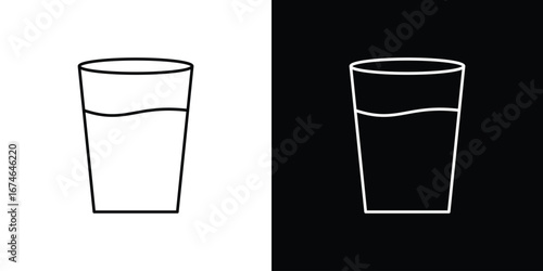 Glass icon logo. symbol vector set.