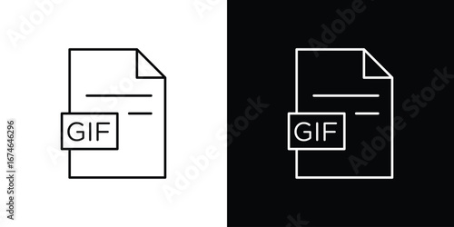 Gif icon logo. symbol vector set.