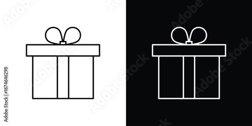 Gift icon logo. symbol vector set.