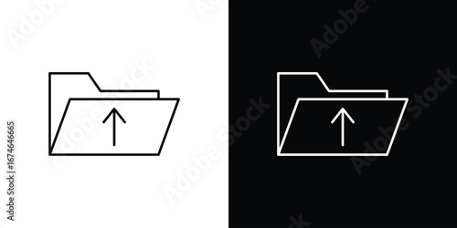 Folder upload icon logo. symbol vector set.
