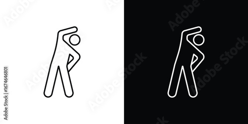 Fitness exercise icon logo. symbol vector set.