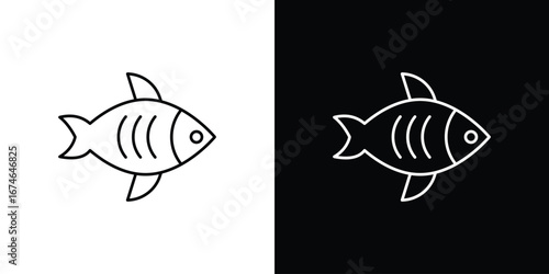 Fish icon logo. symbol vector set.