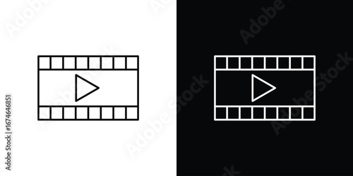 Film icon logo. symbol vector set.