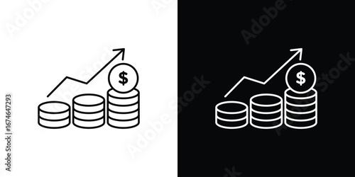Earning icon logo. symbol vector set.