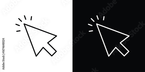 Cursor icon logo. symbol vector set.
