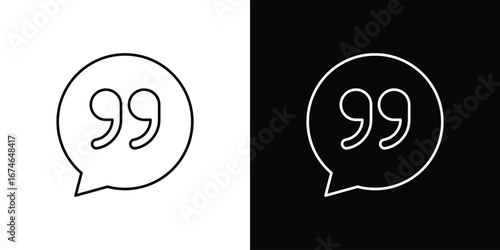 Comment quote icon logo. symbol vector set.
