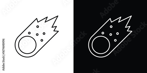 Comet icon logo. symbol vector set.