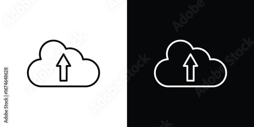 Cloud upload icon logo. symbol vector set.