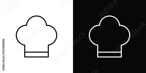 Chef hat icon logo. symbol vector set.