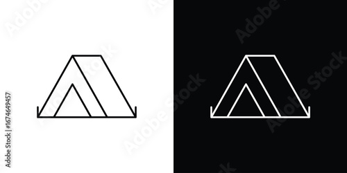 Camping icon logo. symbol vector set.